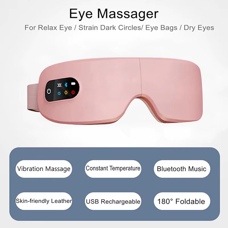 Revolutionary 4D Eye Massager with Smart Airbag Vibration, Hot Compress, and Bluetooth - Your Ultimate Solution for Eye Fatigue and Wrinkles