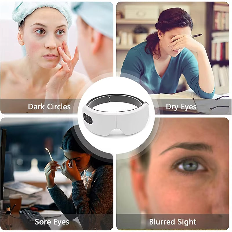 Revolutionary 4D Eye Massager with Smart Airbag Vibration, Hot Compress, and Bluetooth - Your Ultimate Solution for Eye Fatigue and Wrinkles